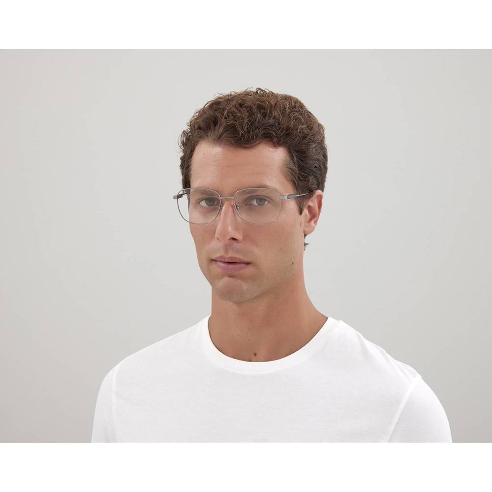 NWT Gucci GG1312O-001 Ruthenium Square 57mm Eyeglasses